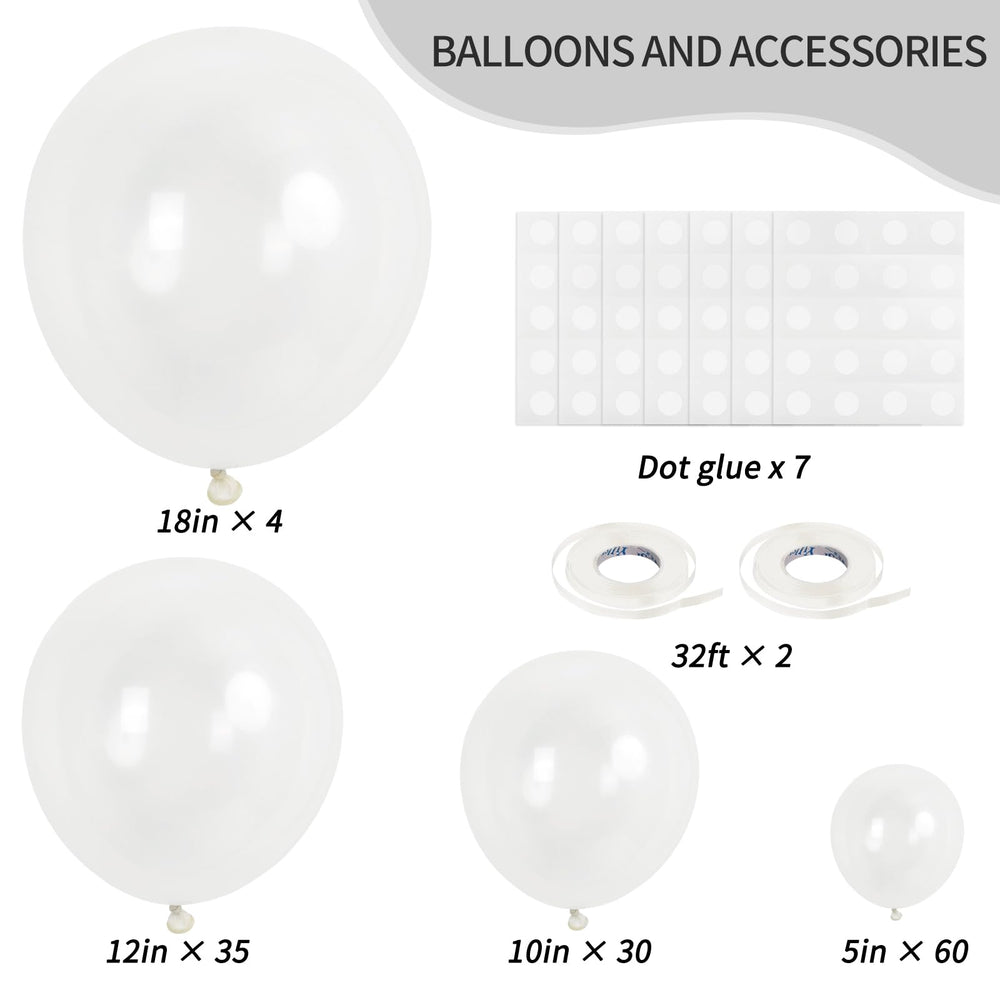 RUBFAC clear balloons 12 inch ideal for mixed garlands and centerpieces