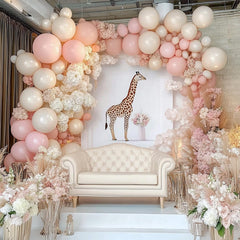 Rubfac Cream-white balloons ideal for baby shower decorations and photos.