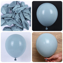 Rubfac dusty blue balloon 10 inch versatile hue for arches and backdrops.