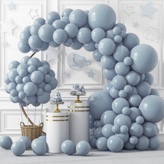 Rubfac dusty blue balloon 18 inch creates dramatic centerpiece for celebrations.