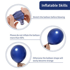 rubfac navy blue balloons 10inch versatile for mixed-size garland layouts