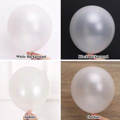 RUBFAC pearl white 5-inch balloons perfect for delicate accents.