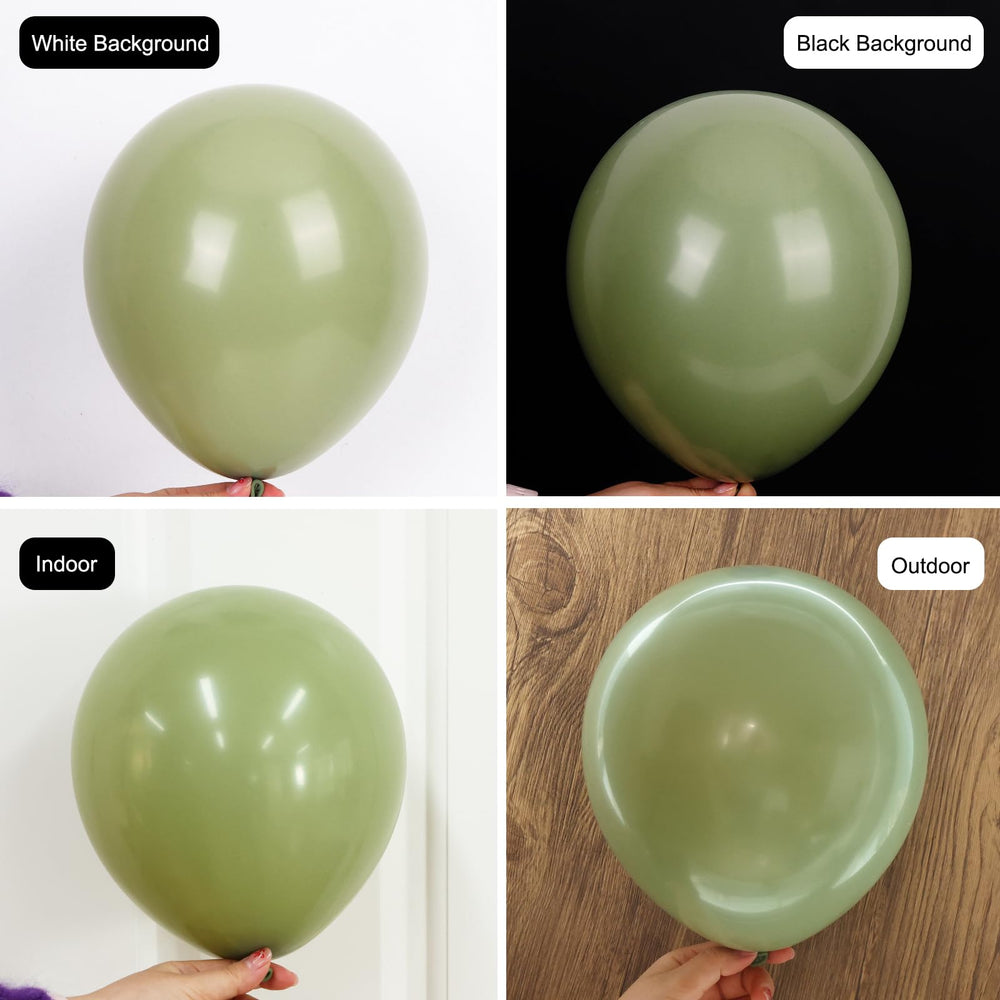 Rubfac Sage Green Balloons 10-inch for dynamic garland compositions.