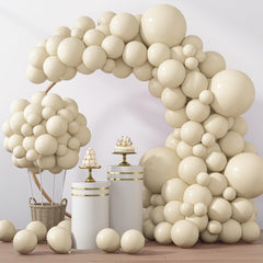 Rubfac sand white 18-inch balloon for elegant garlands and celebrations