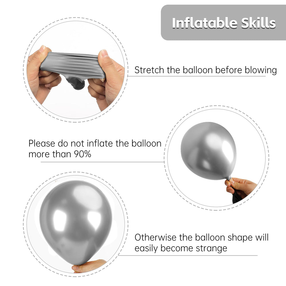 Rubfac silver balloons 10-inch ideal filler for full arrangements