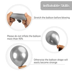 Rubfac silver balloons 10-inch ideal filler for full arrangements