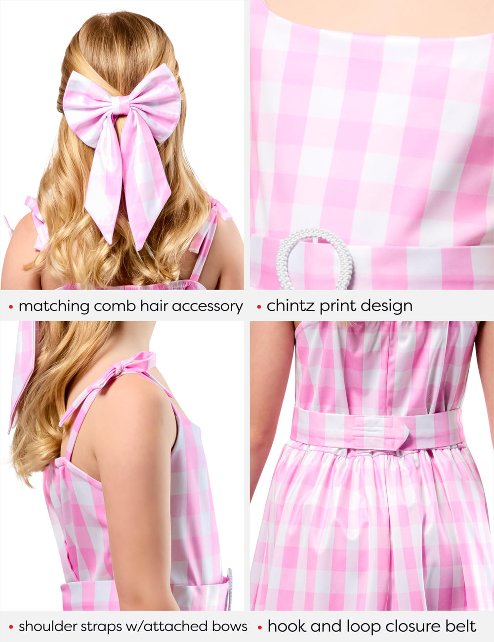 Rubies Barbie Movie costume pleated skirt for magical cosplay moments