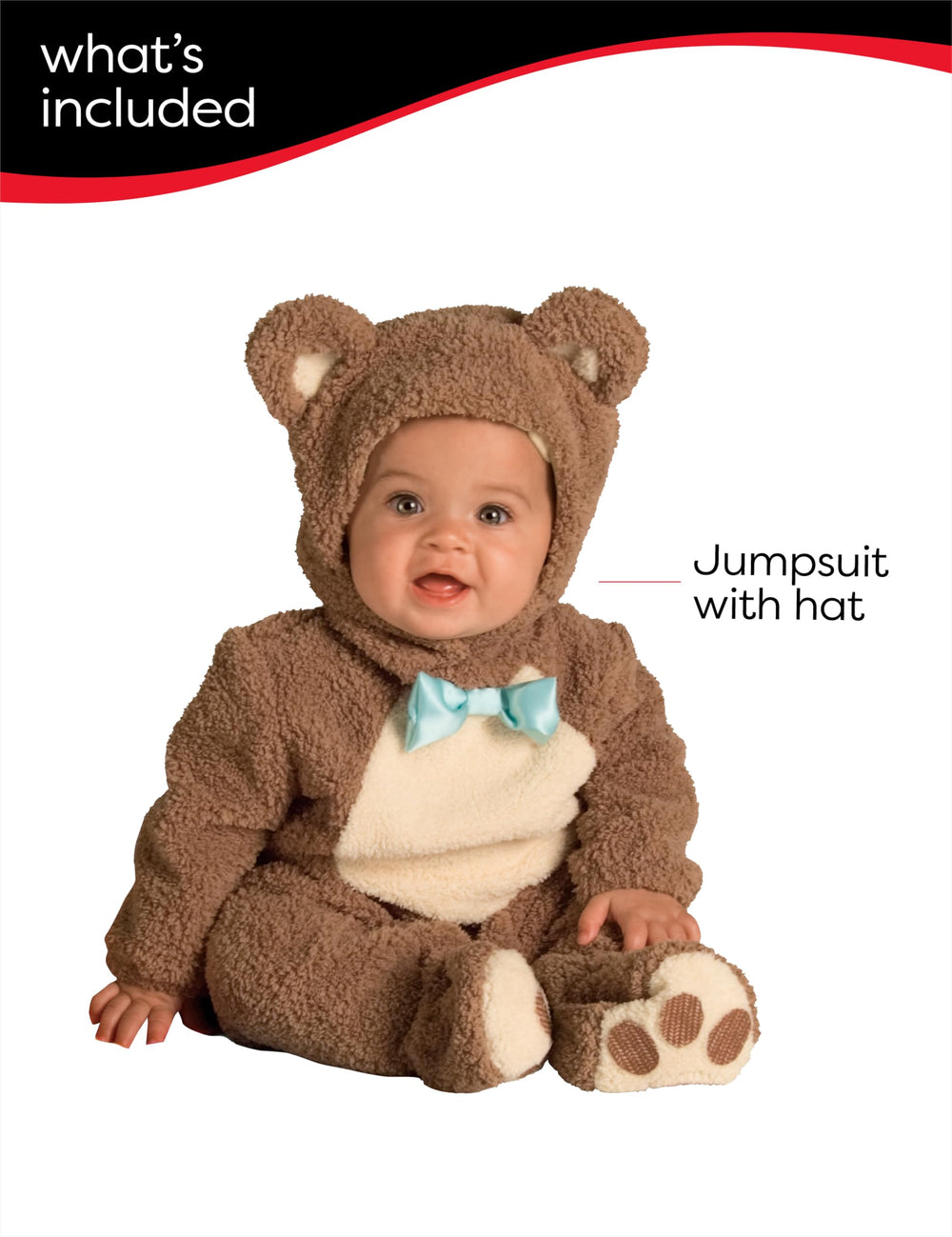 Rubies Oatmeal Bear Costume rainbow blanket adds soft snuggle