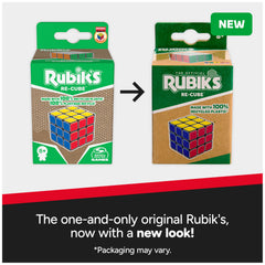 Rubik's Re-Cube sturdy plastic tiles resist wear.