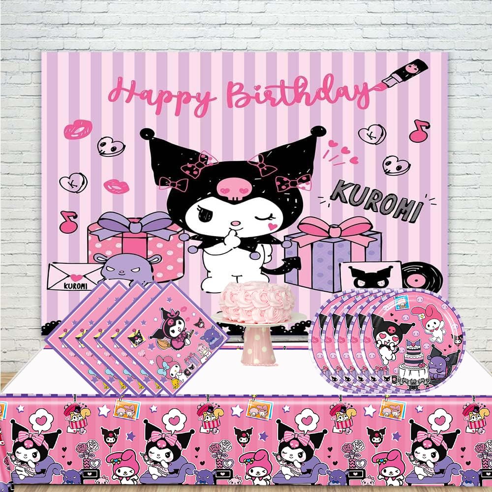 Ruewarm Digbys Kuromis party scene with plates and tablecloth.