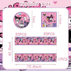 Ruewarm Digbys Kuromis plate design closeup showcasing color and character.