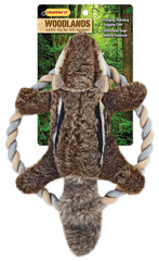 RUFFIN' IT Rhode Island Woodlands Chipmunk toy rope ring close-up for interactive play