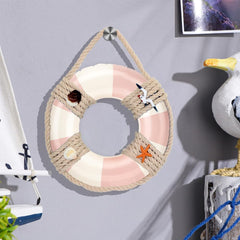 Beach party scene with Rugwioyu pink floats on water
