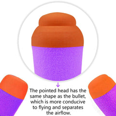 Ruibytree Mega Missile Refill, purple foam ammo, ideal for long-range Nerf rounds