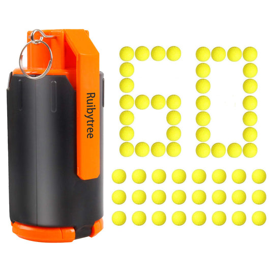Ruibytree orange tactical plastic toy bomb for Nerf CS battles.