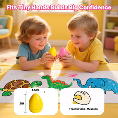 RuiHawk durable egg crayons are break-resistant for growing artists.