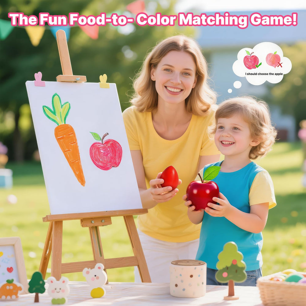 RuiHawk egg crayons with flat anti-roll base to reduce spills during coloring.