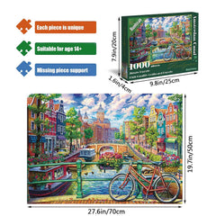 Runlycan 1000-piece puzzle supports family bonding during cozy evenings.