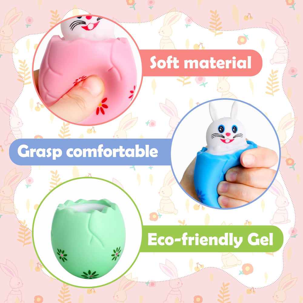 RunNico rabbit squishy white as a desk fidget for focus and calm