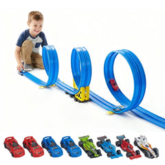 RuoKmaxx 16.5ft flexible race track assembly for indoor or outdoor racing.