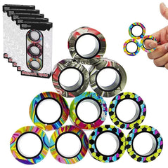RURING 12Pcs Magnetic Rings Fidget Set on desk promotes focused attention.