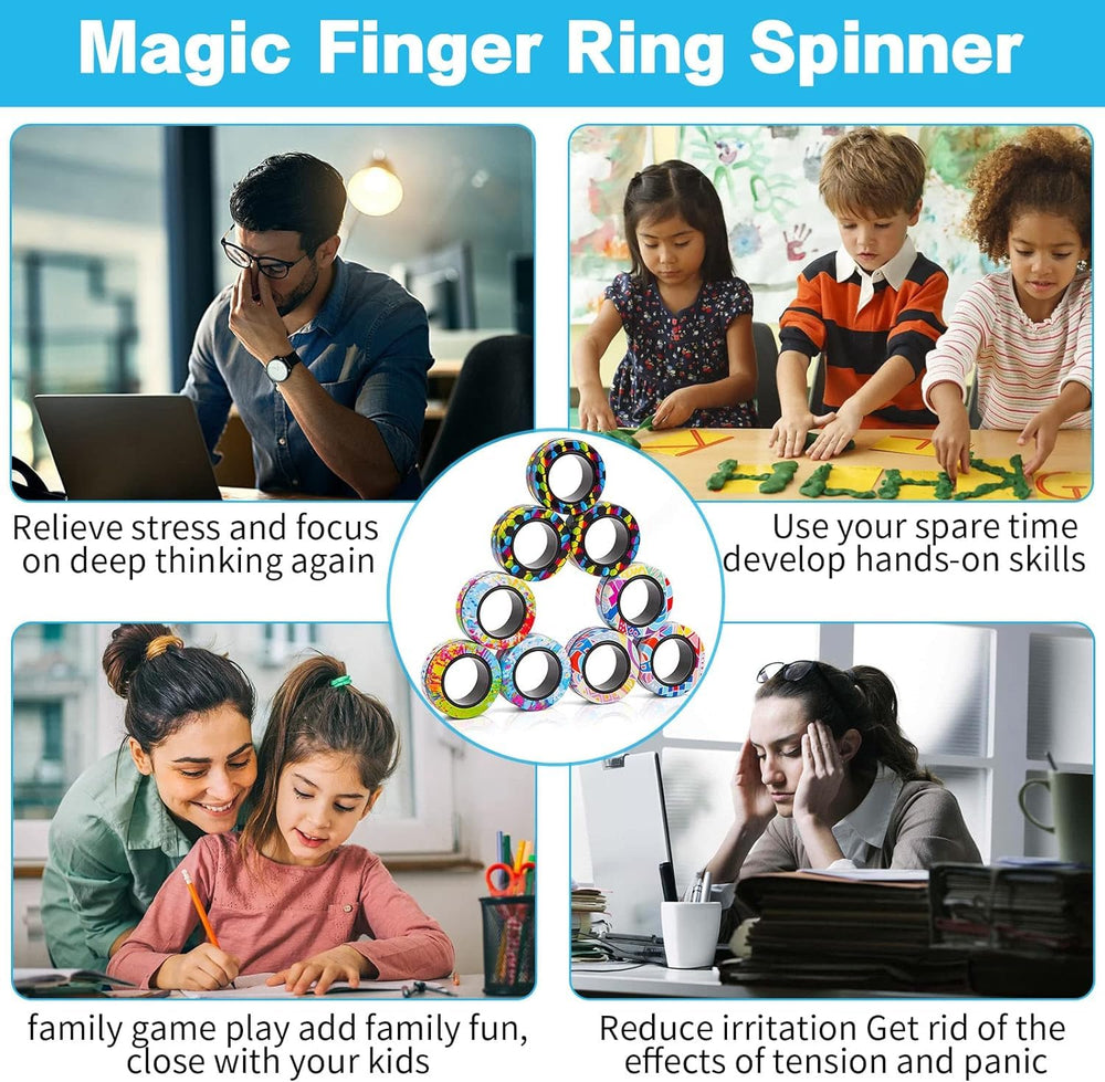 RURING gift idea for kids and adults, versatile fidget rings.