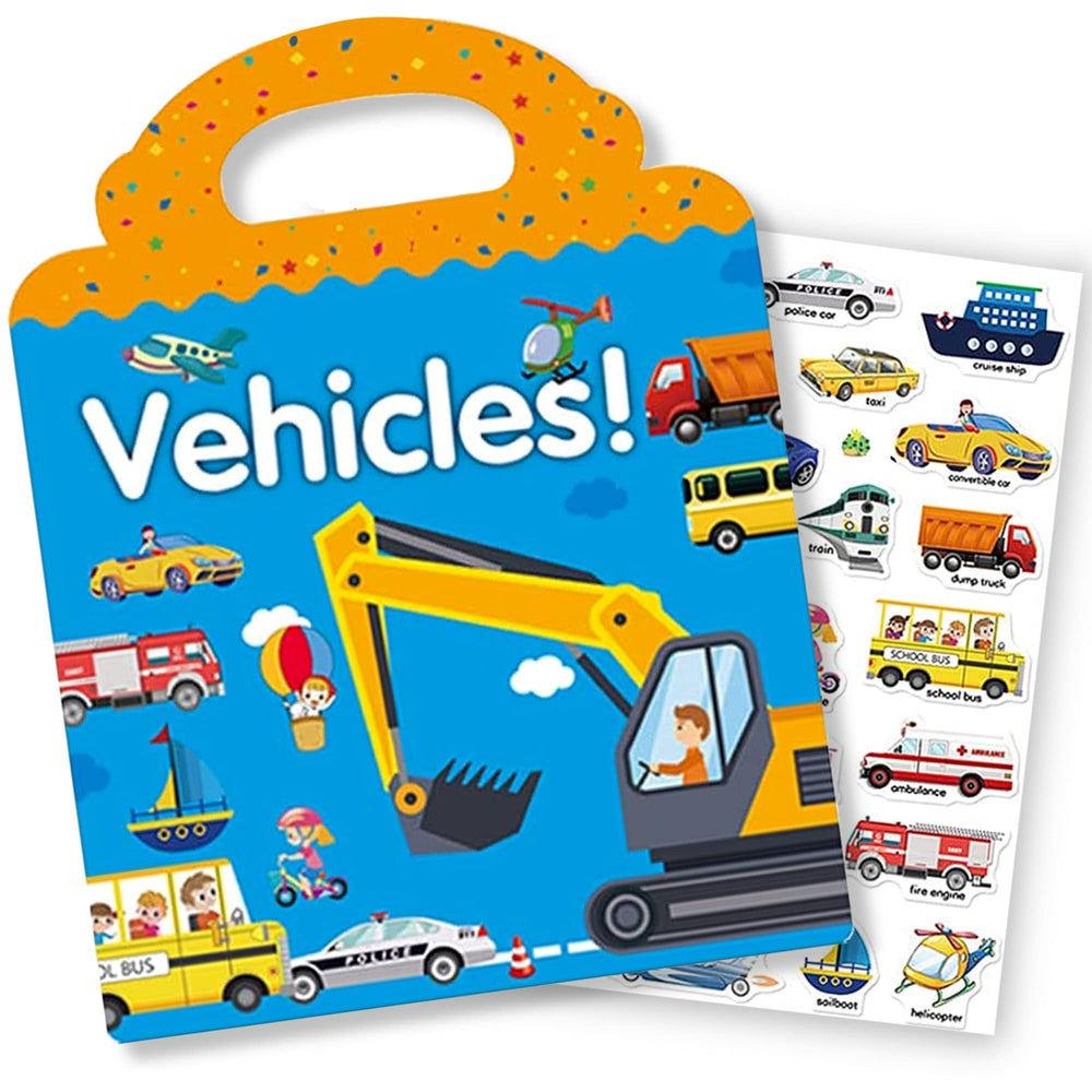 RUSON reusable sticker book vehicles for kids boosts imaginative play and learning.