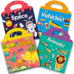 RUSON reusable sticker book vehicles: engaging travel activity sparks imagination