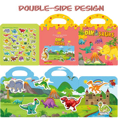 RUSON sticker book portable handle design supports on the go fun