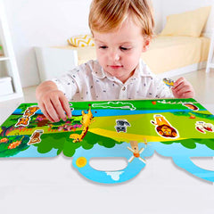 RUSON animal stickers on water cup for mess-free decorating.