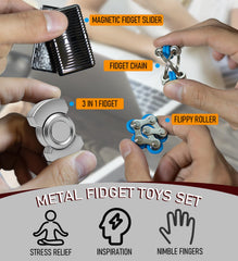 Rutanshenn metal fidget chain toy wrap demonstrates tactile play to reduce restlessness.