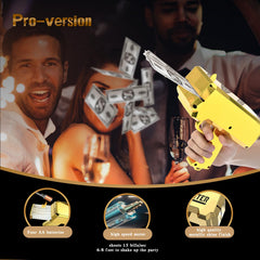 RUVINCE Money Gun on a movie set delivering realistic action