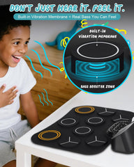 RVONE drum pad LED modes guide rhythm practice.