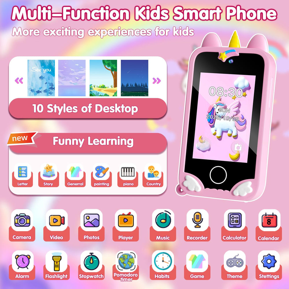 Rvwsx Kids Phone dual cameras for capturing memories