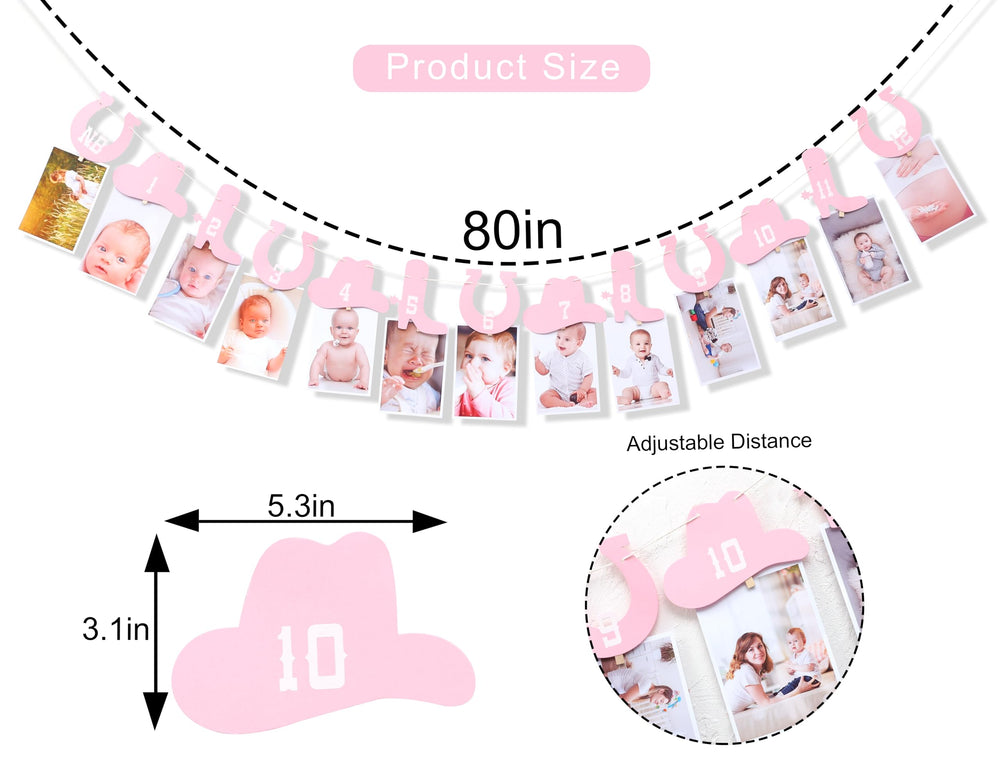 Rweseo first birthday cowgirl display ideal for indoor decor and photos.