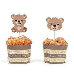 Rweseo Personalized bear cake topper adds a special birthday touch.
