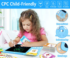 Rylai drawing tablet close-up highlighting doodling while learning sight words.