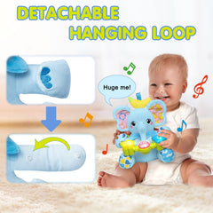 Ryotagift bilingual elephant switches between English and Spanish for learning play
