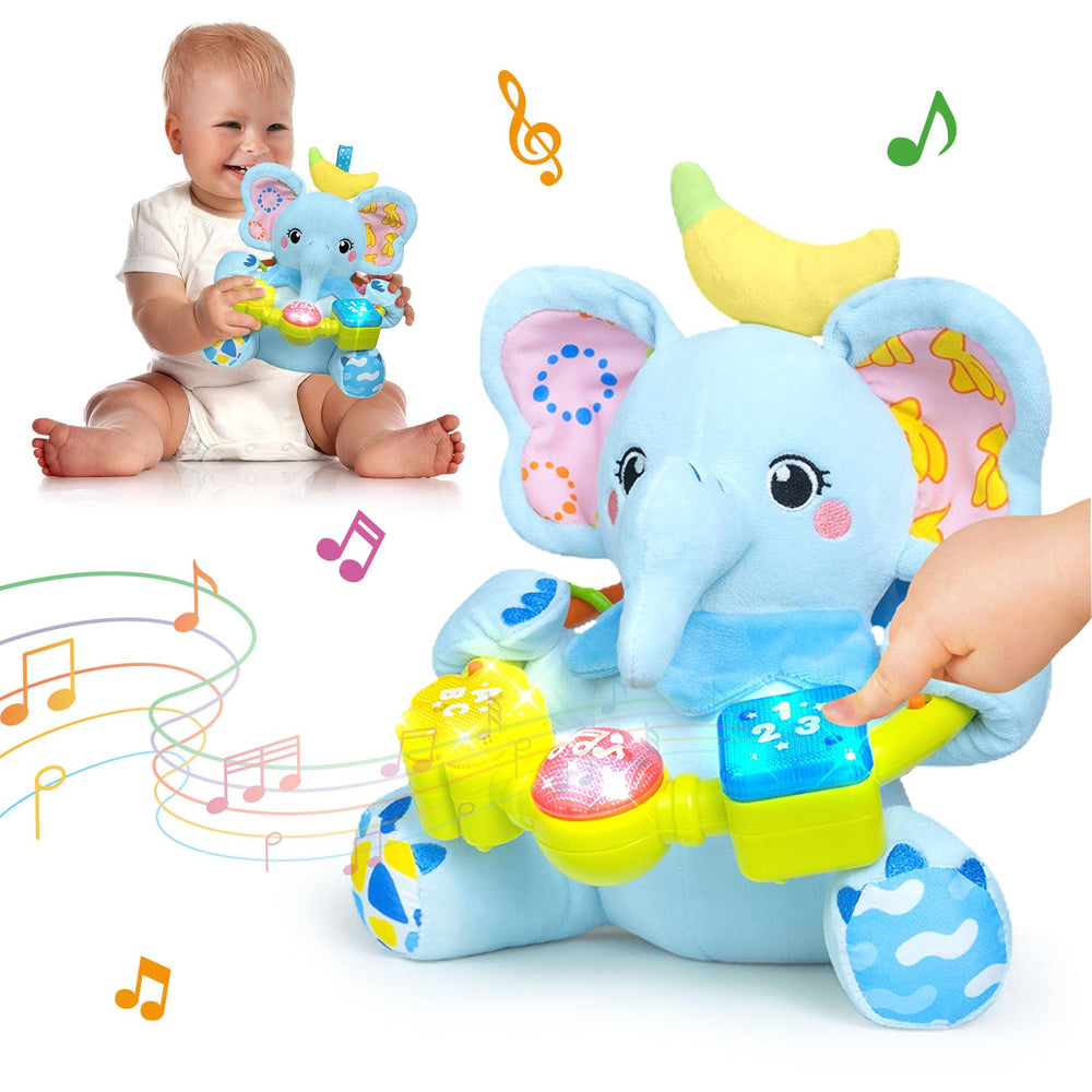Ryotagift elephant toy with lights and music for engaging baby play