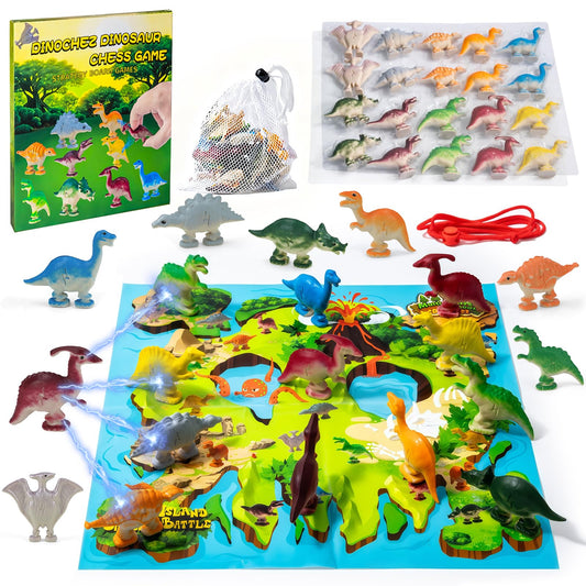 Rytopt Dinochez Dinosaur Chess Set: 20 pieces for family-friendly strategy play.