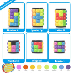 R.Y.TOYS Rotate and Slide Puzzle 5-layer design with vibrant color pieces.