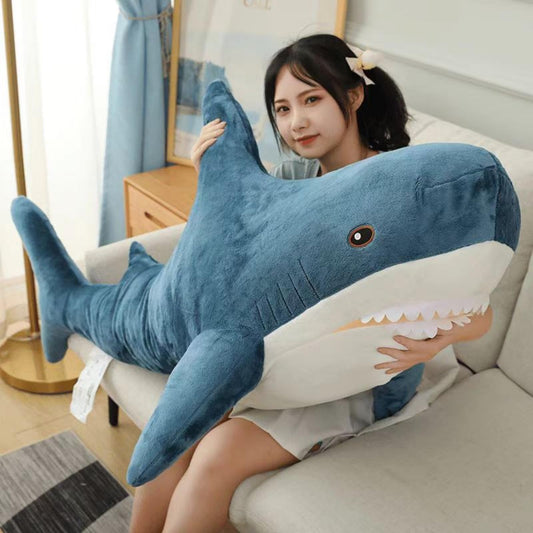 Ryttir 31-inch giant shark plush for hugs and imaginative play