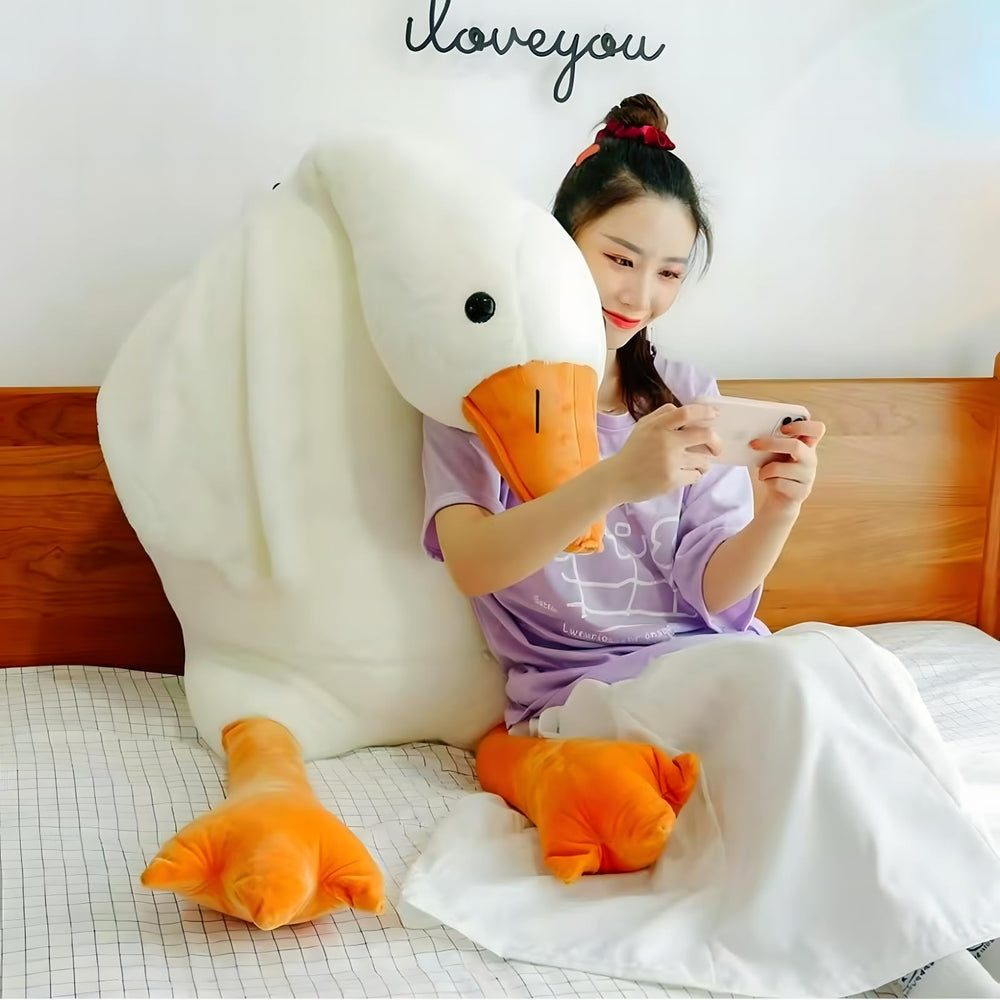 Ryttir Giant Goose Plush adds cozy nursery decor to any room