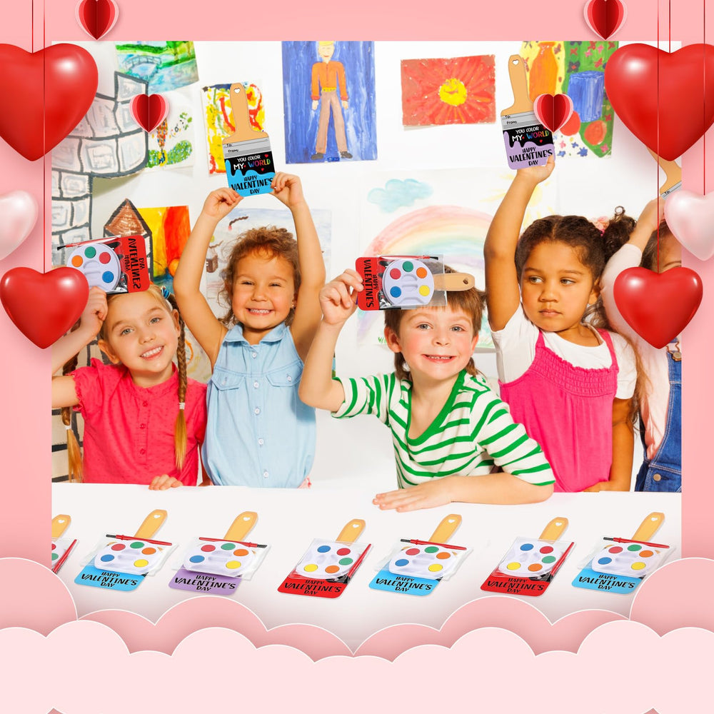 Sabary Valentine card designs in bright colors for playful artwork.