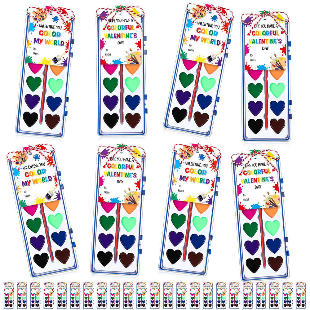 Sabary valentines watercolor set with 30 paints for vibrant, easily mixable colors.
