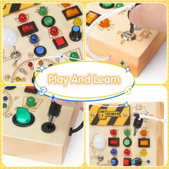 Sabdrau wooden sensory toy encourages screen-free problem solving for young children.