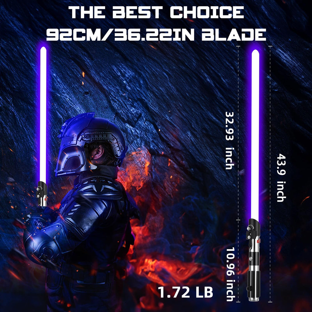 Saberforms Lightsaber showing 16 sound fonts for authentic effects.