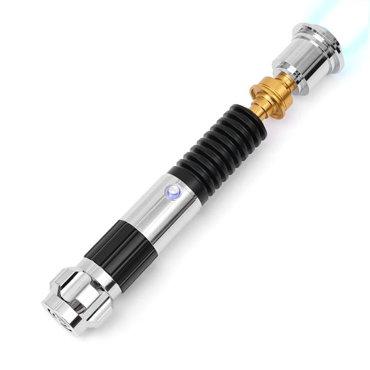 Saberforms Lightsaber with metal hilt for intense dueling and balanced grip.