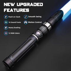 Saberforms motion-control lightsaber activates blade with twist or swing.