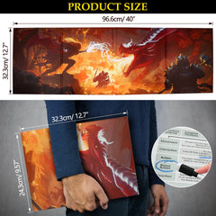 DND screen leather four-panel inserts keep rule references within reach.